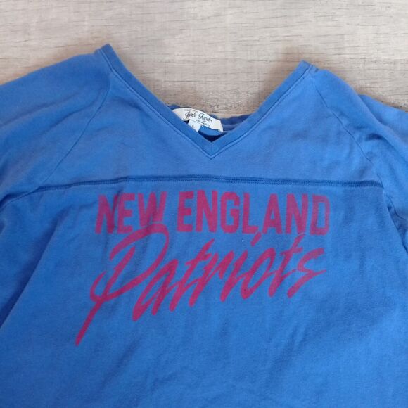 Junk Food Womens NFL New England Patriots Loose Fit V-Neck Shirt Size L - Picture 3 of 8